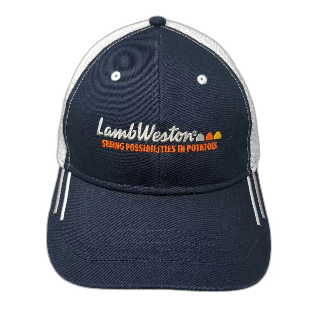 Cap America Baseball Cap Blue White OS Lamb Weston Mesh Back Embroidered Hat